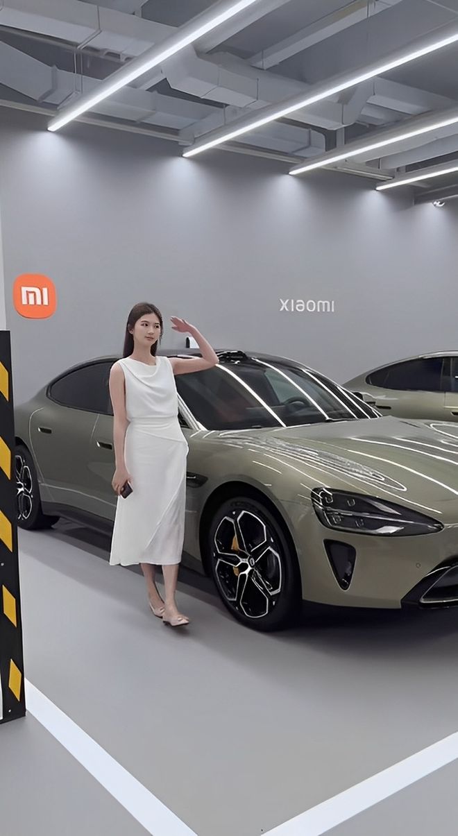 质量都这么高的吗？仙女也就长这样吧冰球突破游戏小米SU7的美女车主(图8)