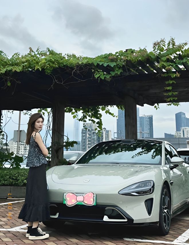 质量都这么高的吗？仙女也就长这样吧冰球突破游戏小米SU7的美女车主(图9)